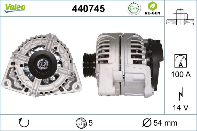 Generator / Alternator VALEO RE-GEN REMANUFACTURED 440745