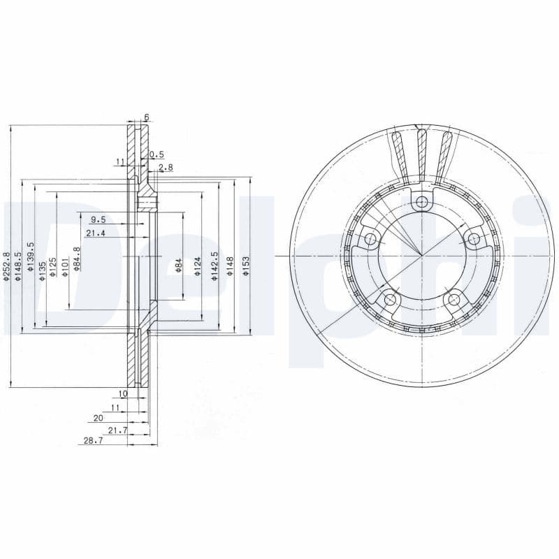 Disc frana DELPHI BG3071