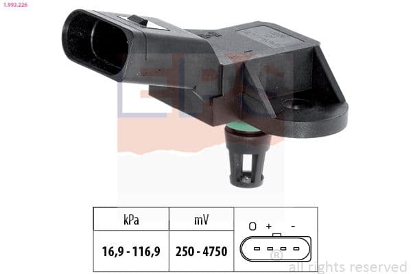 senzor presiune aer EPS Made in Italy - OE Equivalent 1.993.226