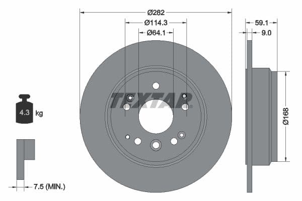 Disc frana TEXTAR PRO 92261703