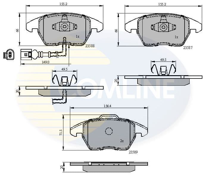 set placute frana,frana disc COMLINE CBP11224
