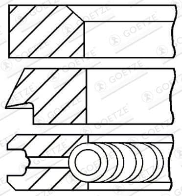 Set segmenti piston GOETZE ENGINE 08-427700-00