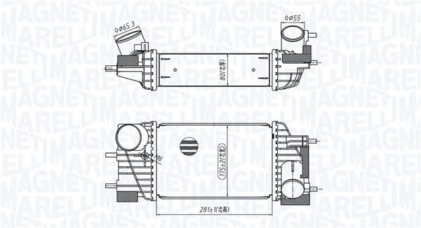 Intercooler, compresor MAGNETI MARELLI 351319205820