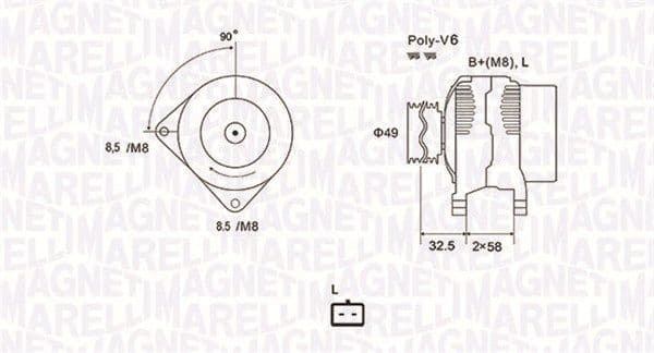Generator / Alternator MAGNETI MARELLI 063731627010