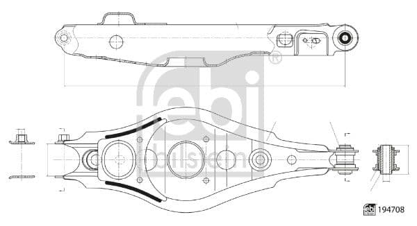 Brat, suspensie roata FEBI BILSTEIN 194708
