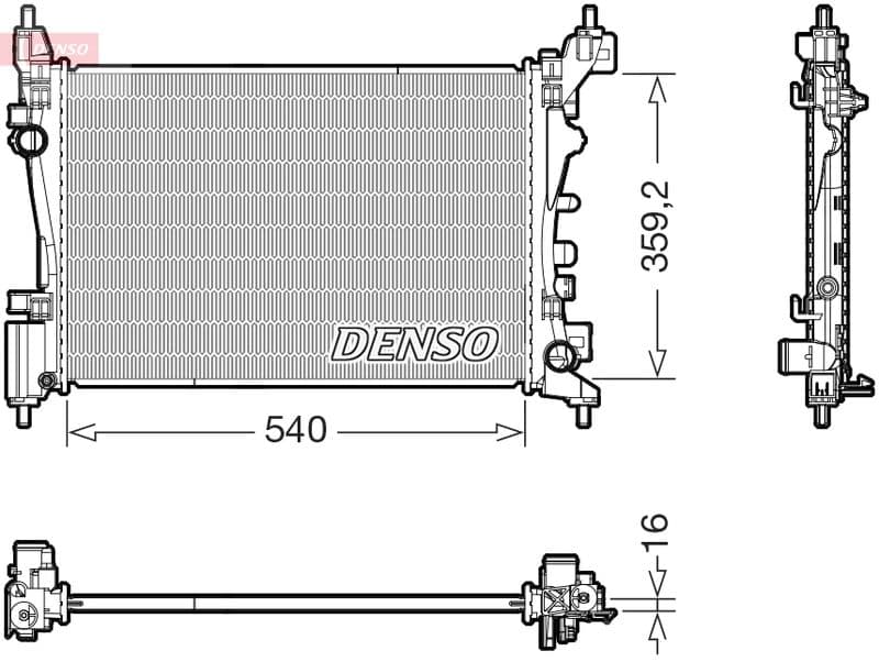 Radiator, racire motor DENSO DRM20130