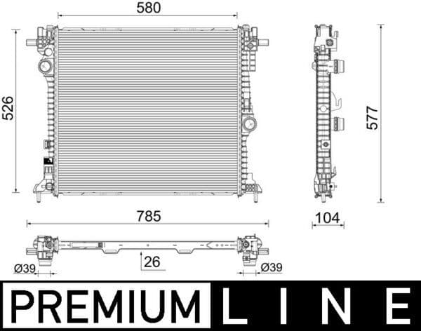 Radiator, racire motor MAHLE BEHR *** PREMIUM LINE *** CR 2587 000P