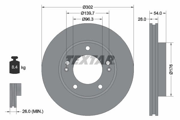 Disc frana TEXTAR PRO 92147303