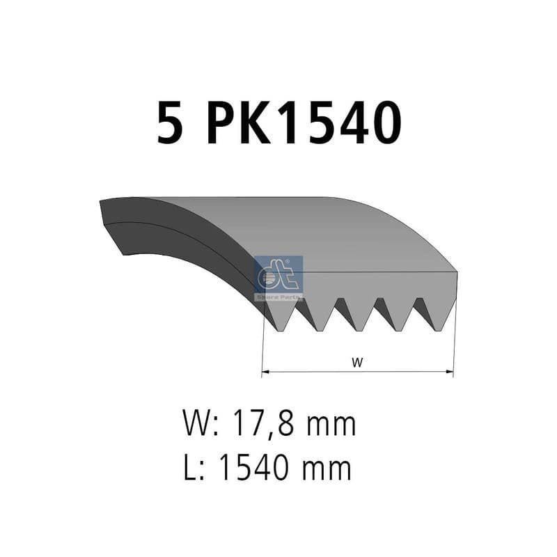Curea transmisie cu caneluri DT Spare Parts 6.31510