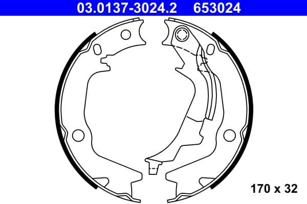 Set saboti frana, frana de mana ATE 03.0137-3024.2
