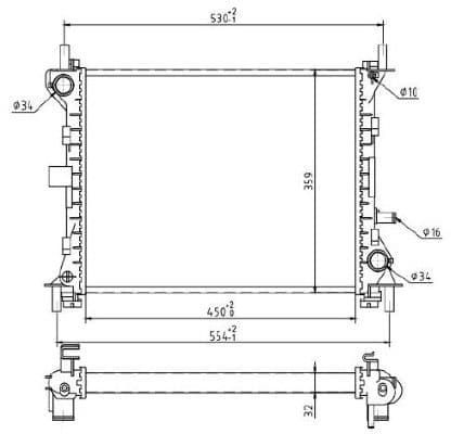 Radiator, racire motor MTR 13054789