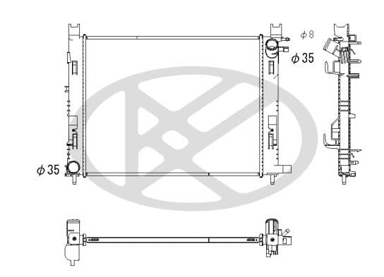 Radiator, racire motor KOYORAD PL493524