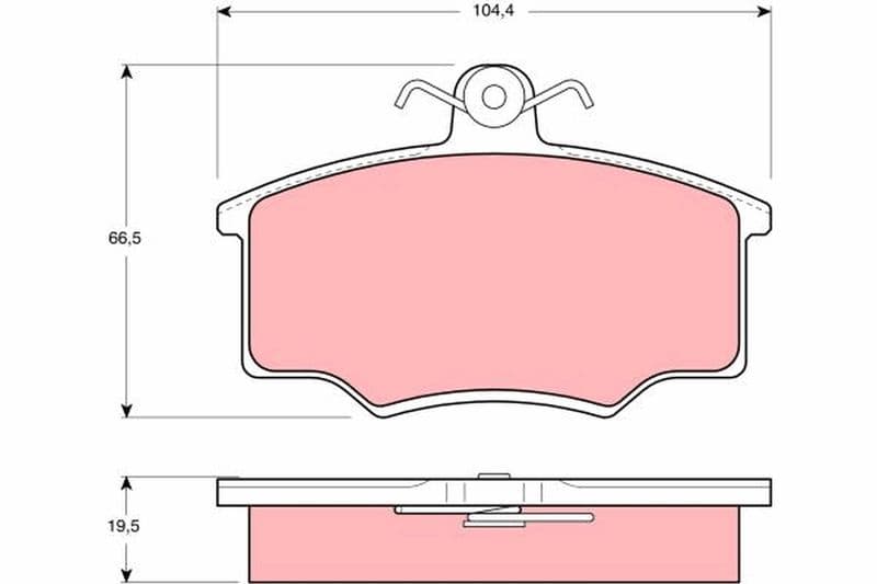 set placute frana,frana disc TRW GDB628