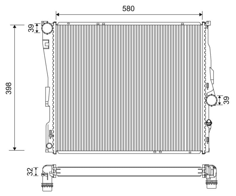 Radiator, racire motor VALEO 701200