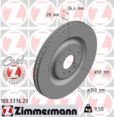Disc frana ZIMMERMANN COAT Z 100.3376.20