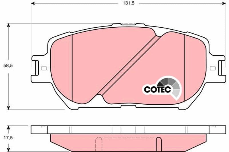 set placute frana,frana disc TRW COTEC GDB3314