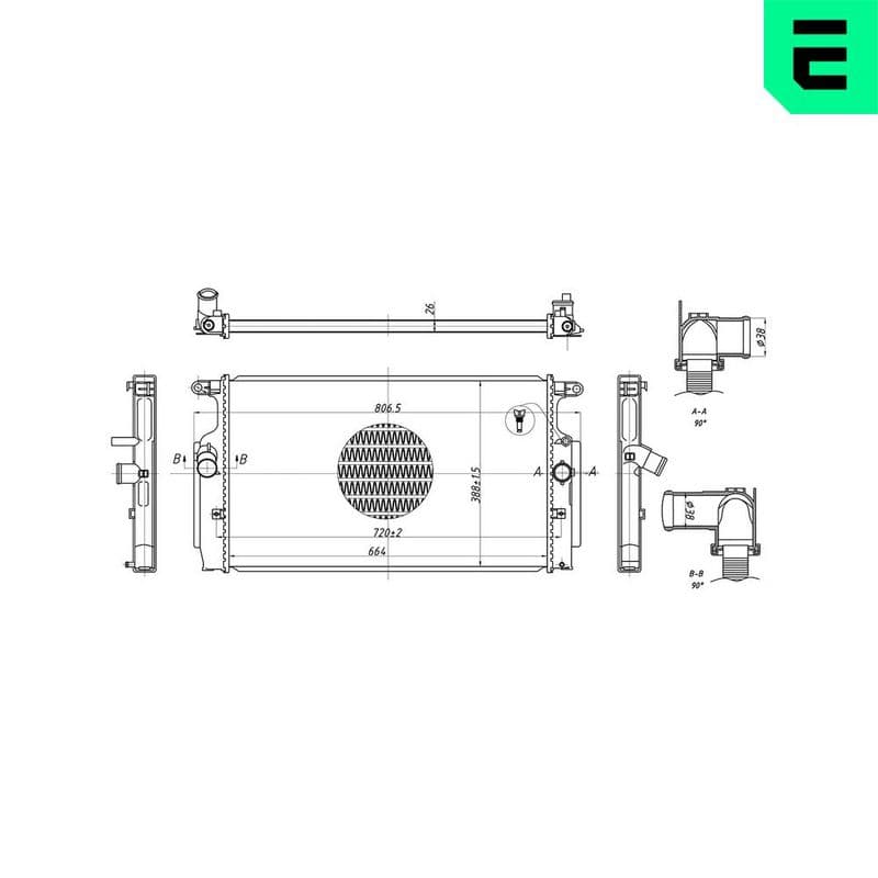 Radiator, racire motor ERA 673153