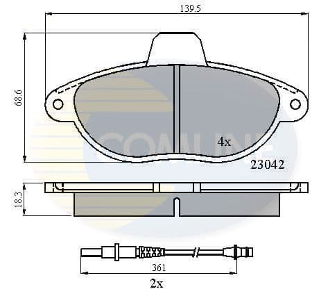 set placute frana,frana disc COMLINE CBP2714