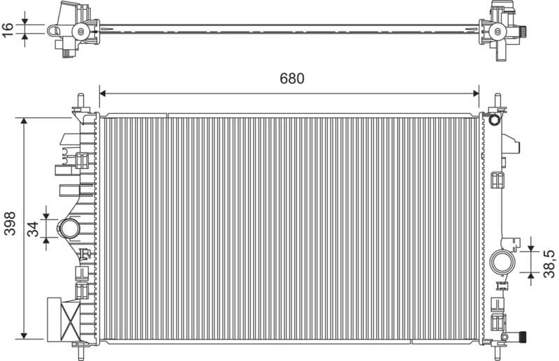 Radiator, racire motor VALEO 701373