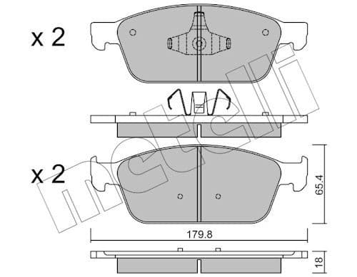 set placute frana,frana disc METELLI 22-0989-0
