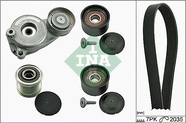 Set curea transmisie cu caneluri Schaeffler INA 529 0050 20