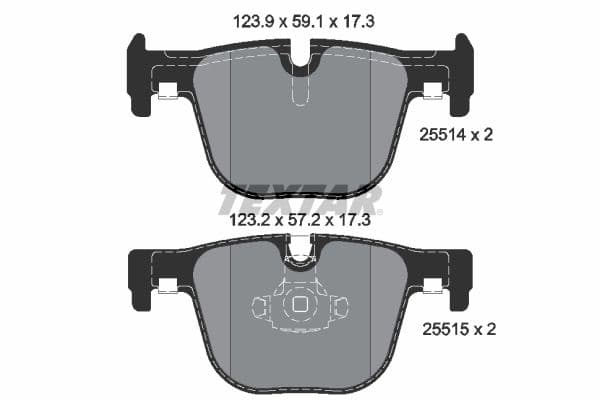 set placute frana,frana disc TEXTAR Q+ 2551401