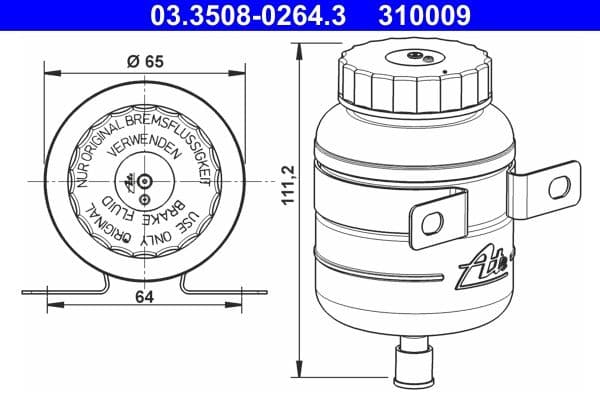 Vas de expansiune, lichid frana ATE 03.3508-0264.3