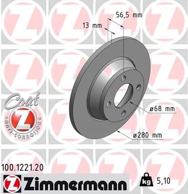 Disc frana ZIMMERMANN COAT Z 100.1221.20