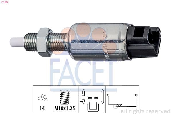 Comutator, actionare ambreiaj (Tempomat) FACET Made in Italy - OE Equivalent 7.1287