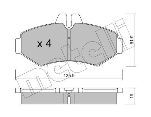 set placute frana,frana disc METELLI 22-0572-0
