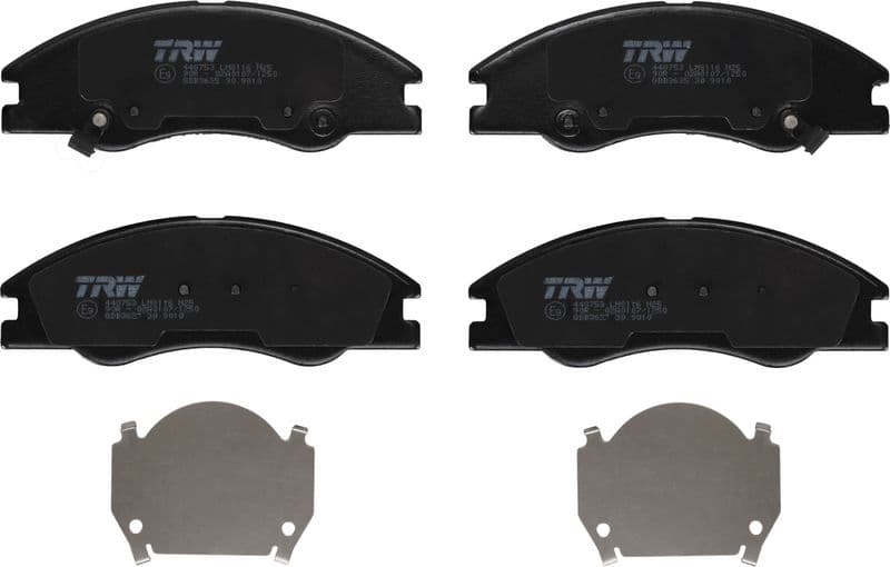set placute frana,frana disc TRW GDB3635