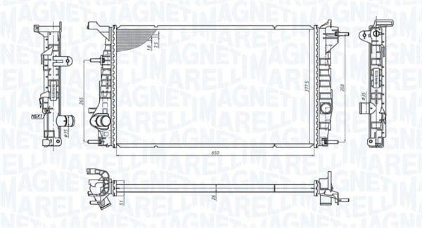 Radiator, racire motor MAGNETI MARELLI 350213200600