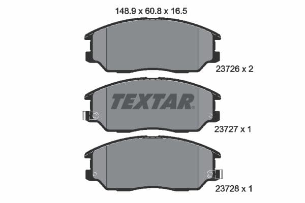 set placute frana,frana disc TEXTAR 2372601