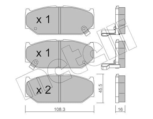 set placute frana,frana disc METELLI 22-0897-0
