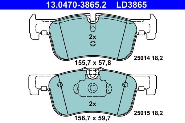 set placute frana,frana disc ATE Ceramic 13.0470-3865.2