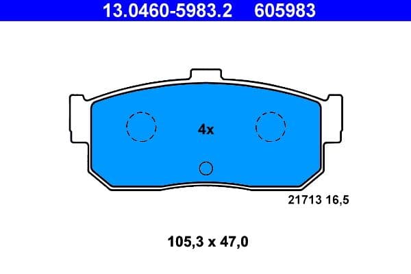 set placute frana,frana disc ATE 13.0460-5983.2