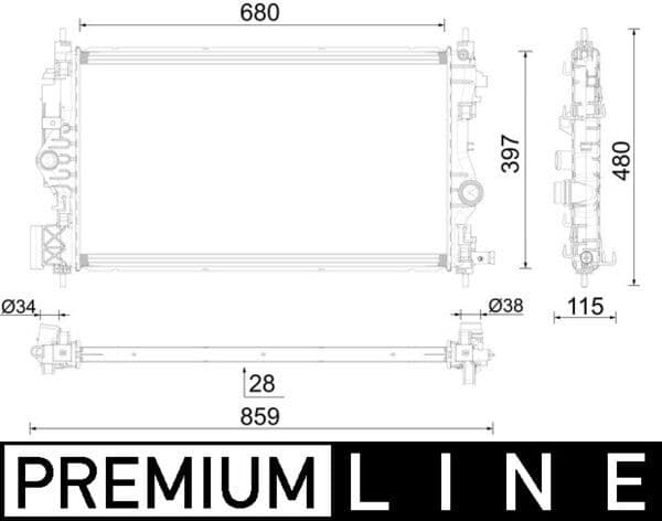 Radiator, racire motor MAHLE BEHR *** PREMIUM LINE *** CR 2590 000P