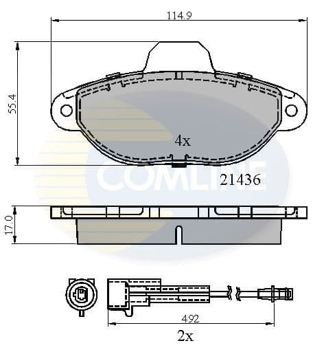 set placute frana,frana disc COMLINE CBP2509