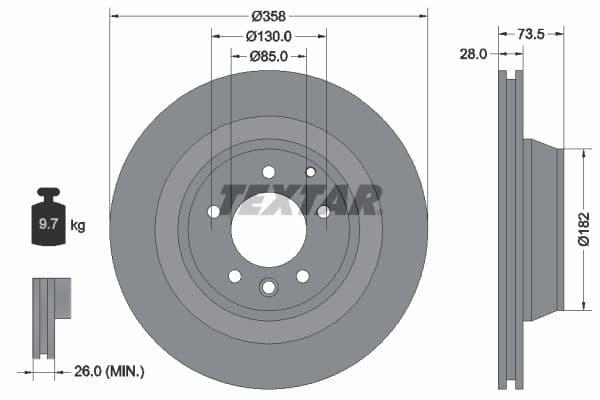 Disc frana TEXTAR PRO 92151403