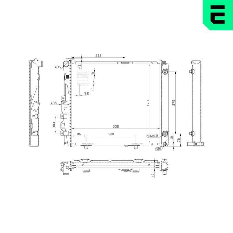 Radiator, racire motor ERA 673363