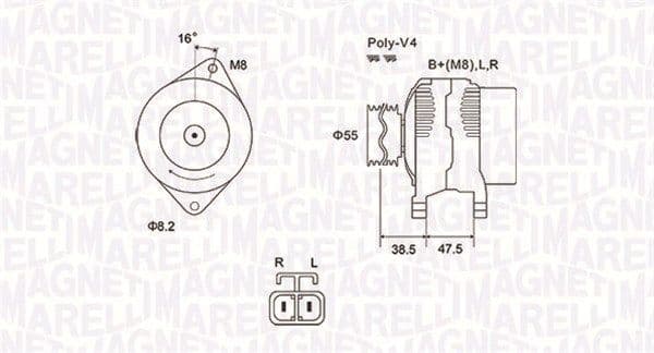 Generator / Alternator MAGNETI MARELLI 063731798010