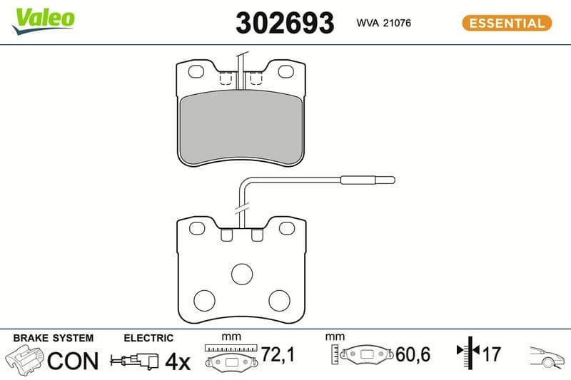 set placute frana,frana disc VALEO 302693