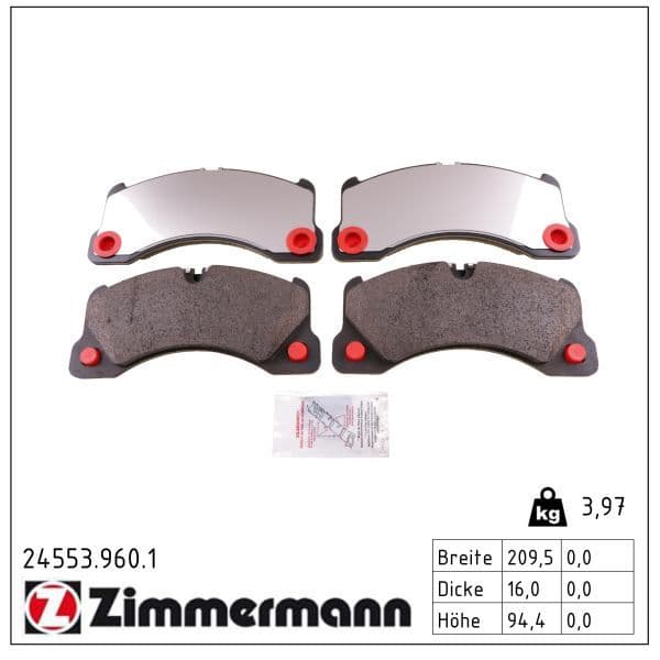 set placute frana,frana disc ZIMMERMANN rd:z 24553.960.1