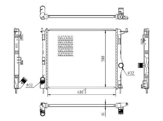 Radiator, racire motor MTR 13054357