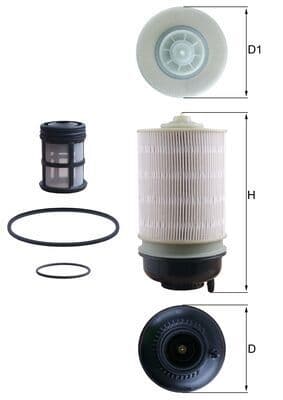 filtru combustibil MAHLE KX 581KIT