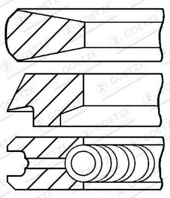 Set segmenti piston GOETZE ENGINE 08-122000-00