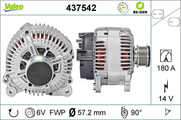 Generator / Alternator VALEO RE-GEN REMANUFACTURED 437542