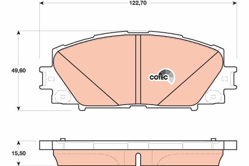 set placute frana,frana disc TRW COTEC GDB4173