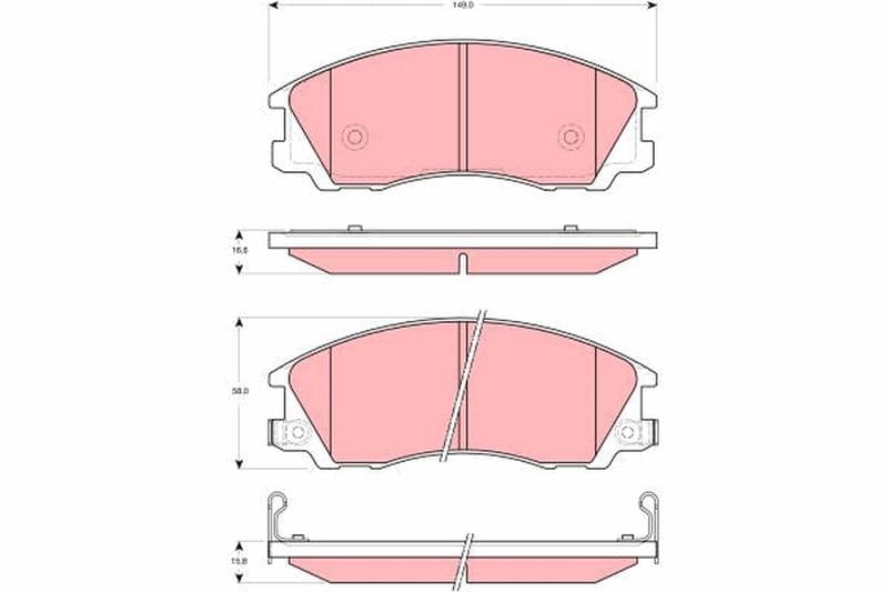 set placute frana,frana disc TRW GDB3299