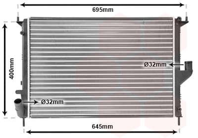 Radiator, racire motor VAN WEZEL 43002477